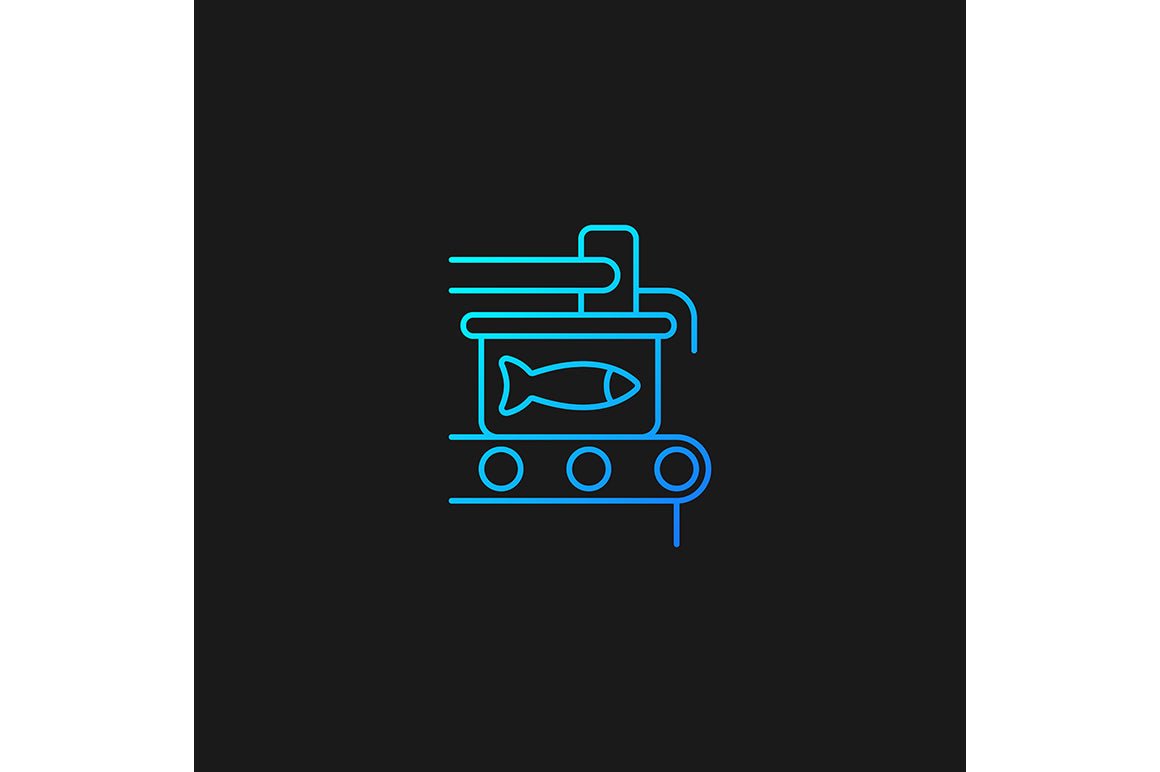 Fishing industry gradient icons set for dark and light mode