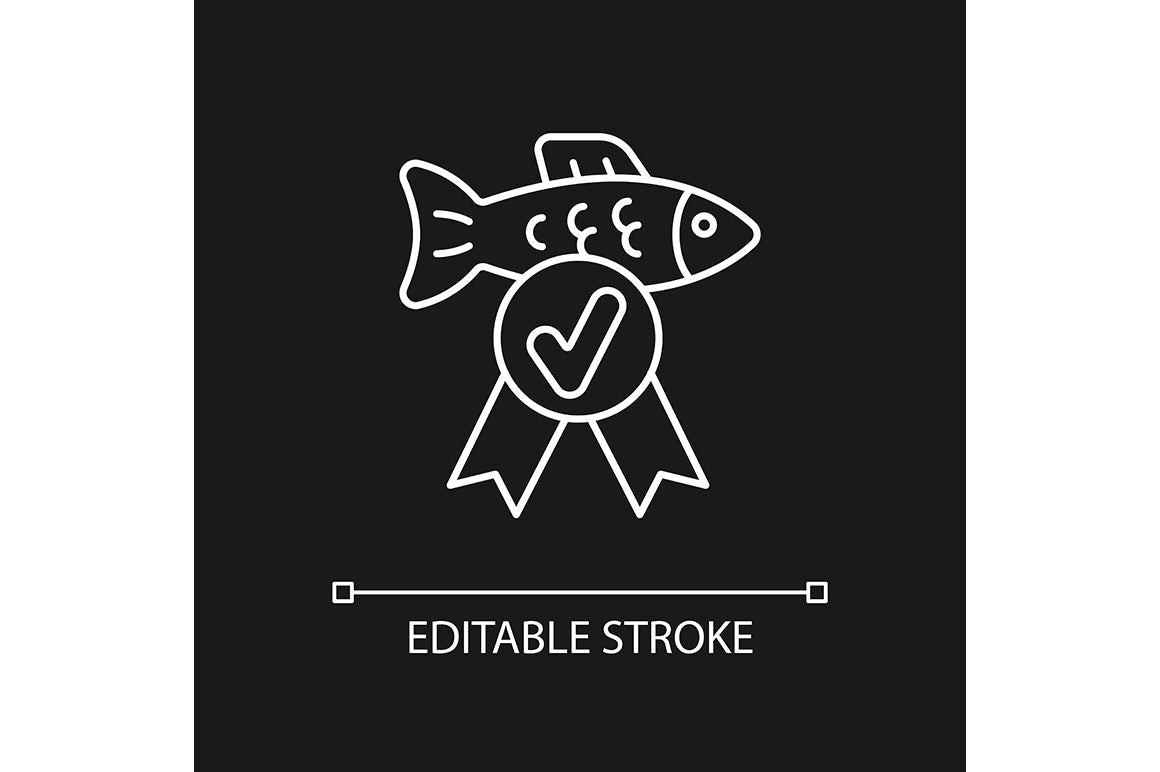Fishing industry linear icons set for dark and light mode