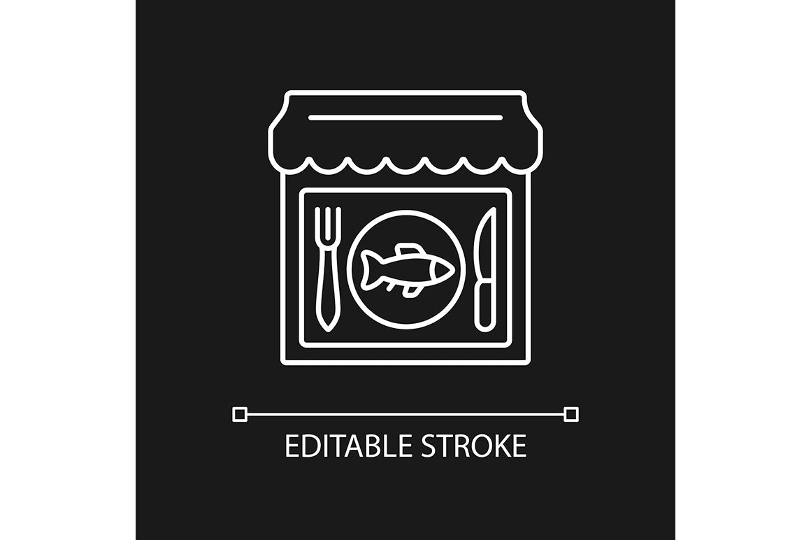Fishing industry linear icons set for dark and light mode
