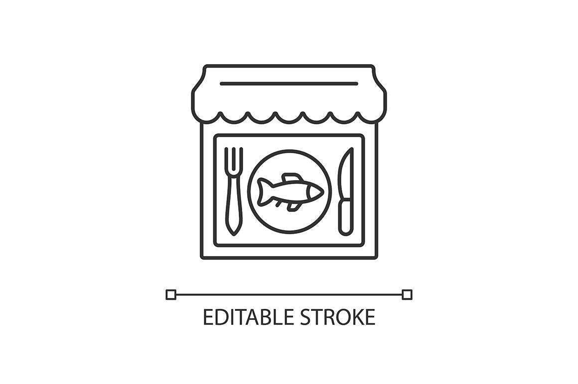 Fishing industry linear icons set for dark and light mode