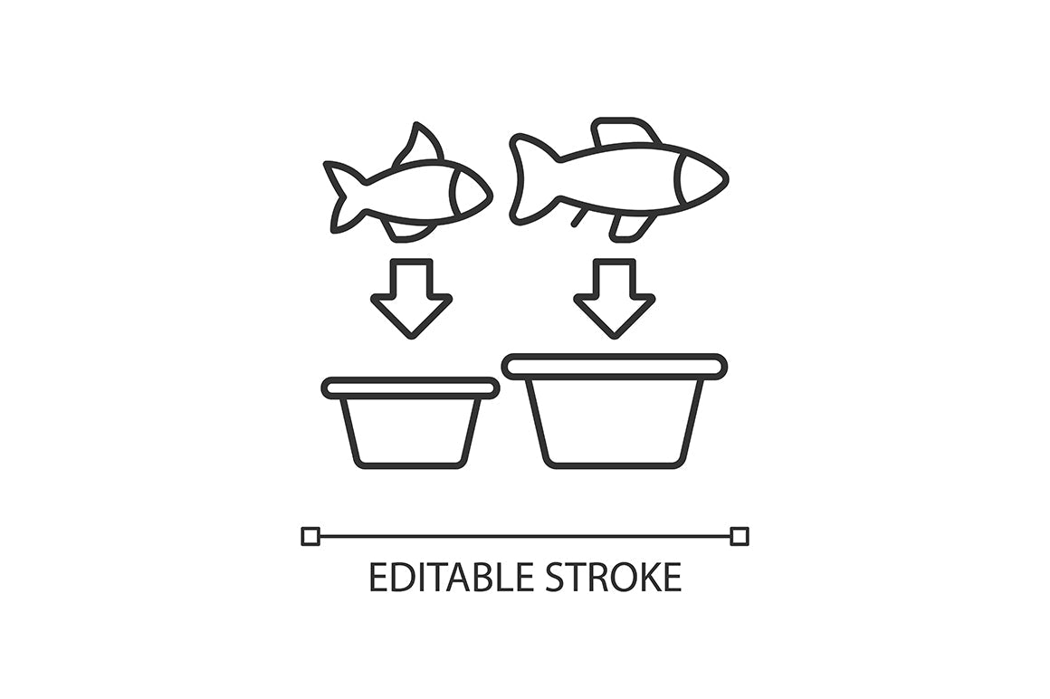 Fishing industry linear icons set for dark and light mode