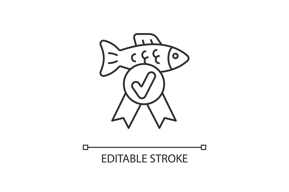 Fishing industry linear icons set for dark and light mode