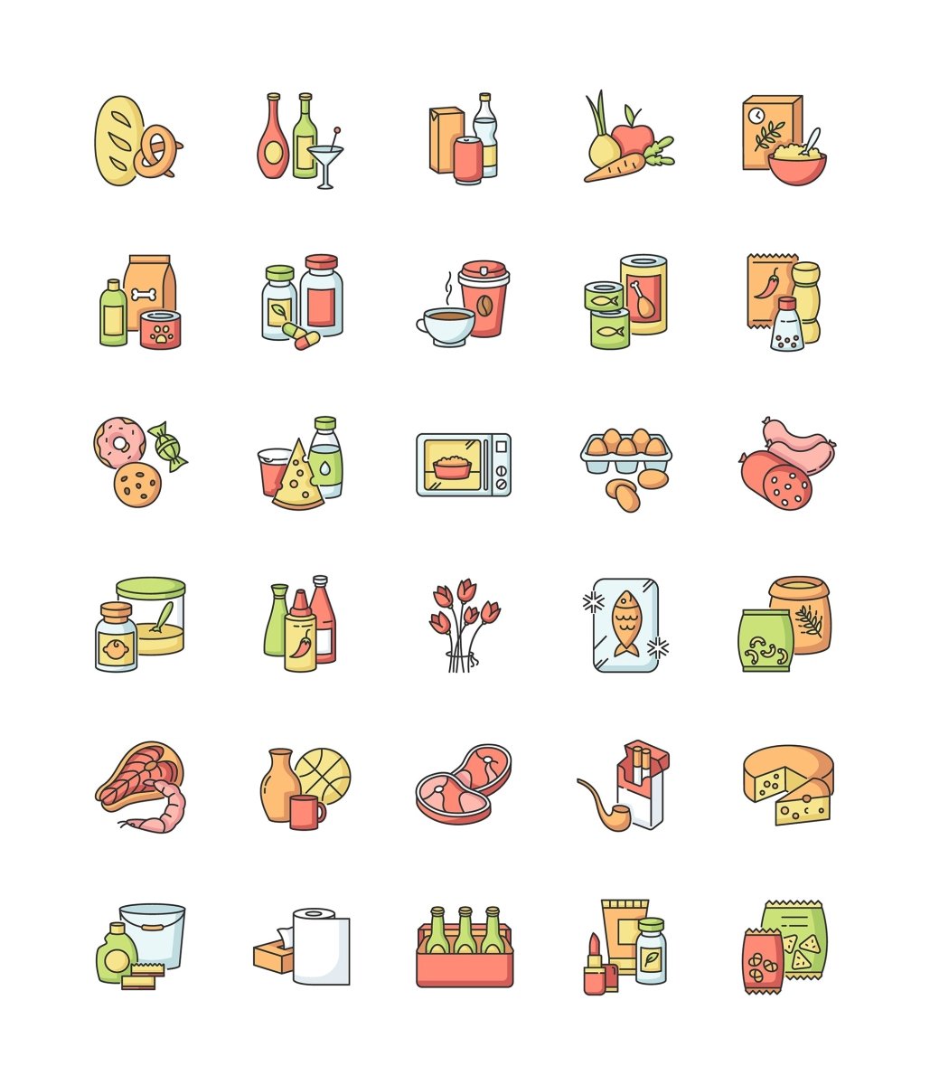 Food and drink icon bundle