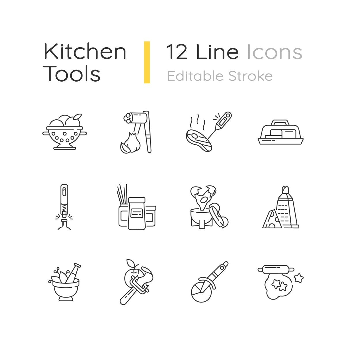 Food and drink icon bundle