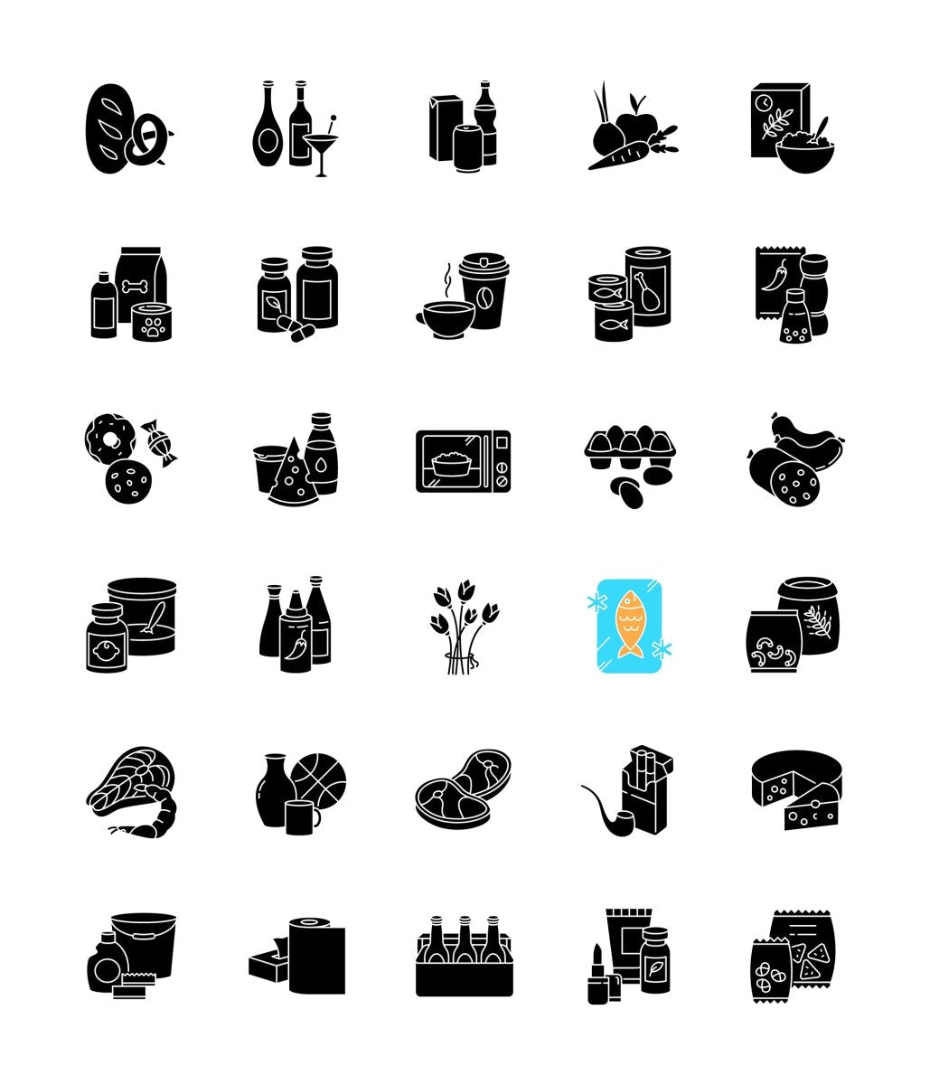 Food and drink icon bundle