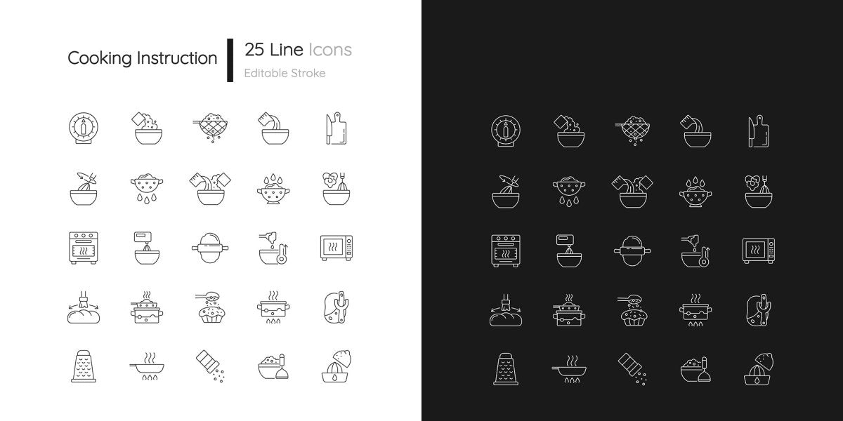 Food and drink icon bundle