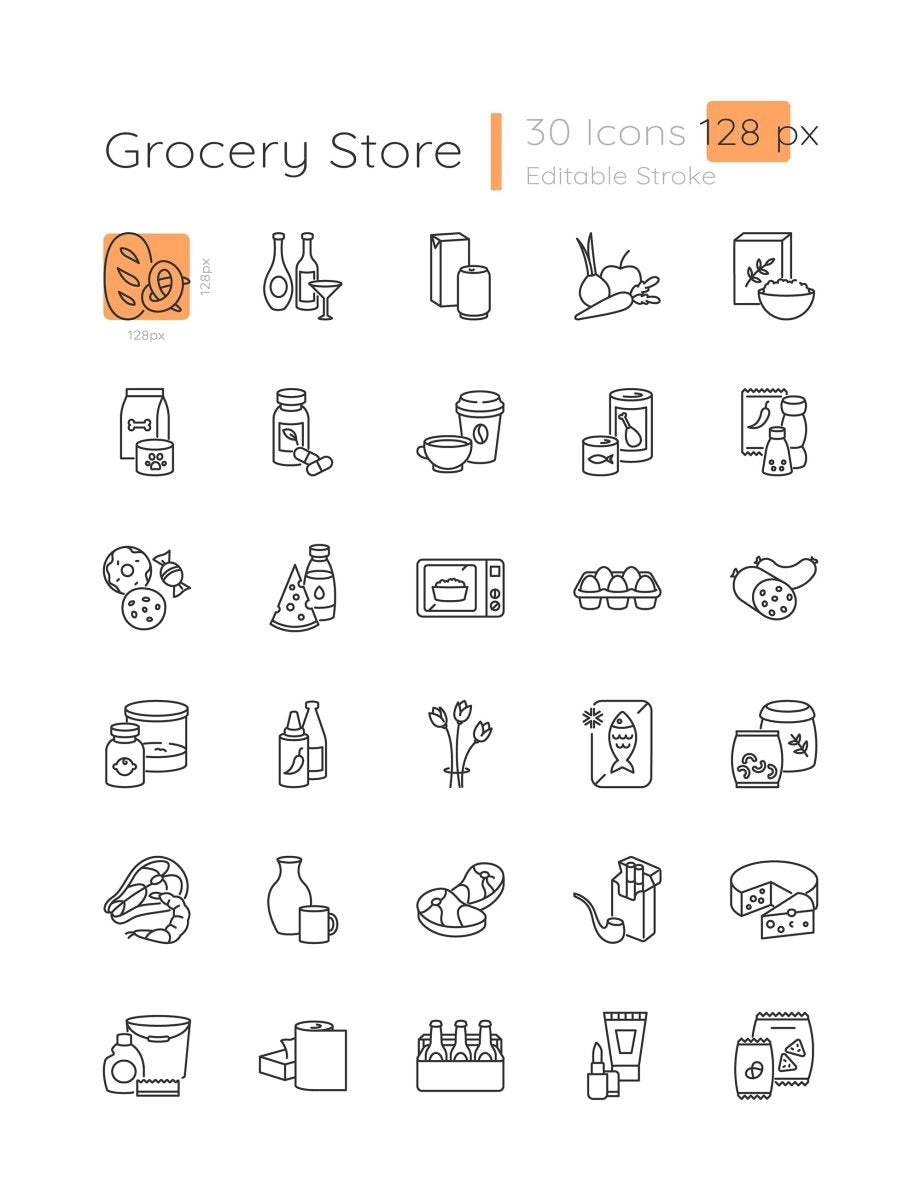 Food and drink icon bundle