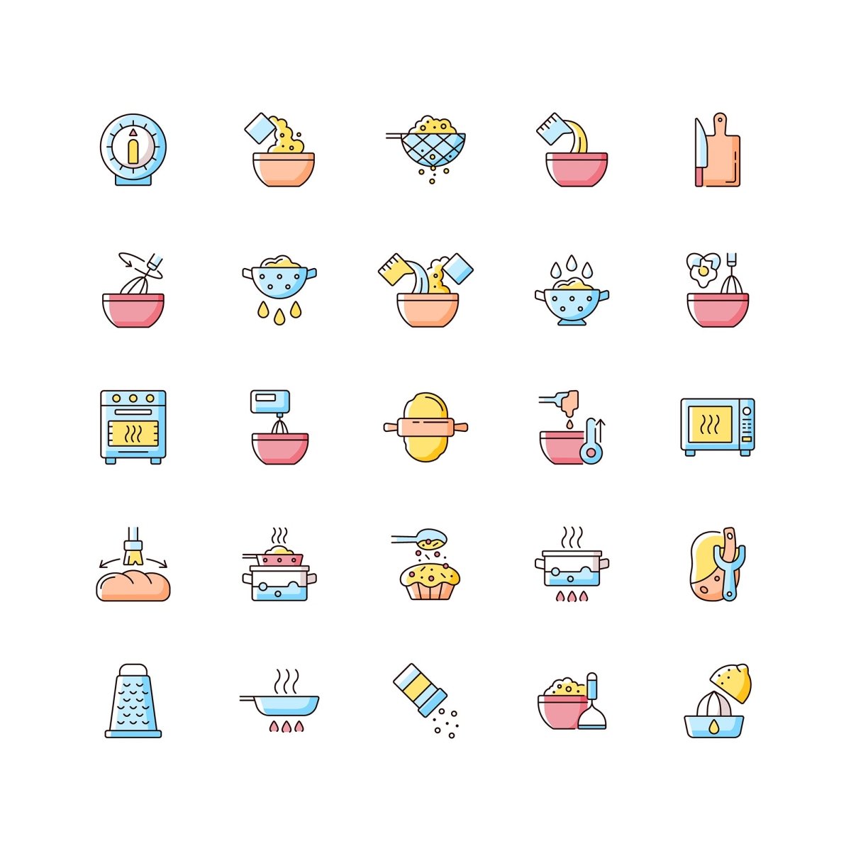 Food and drink icon bundle