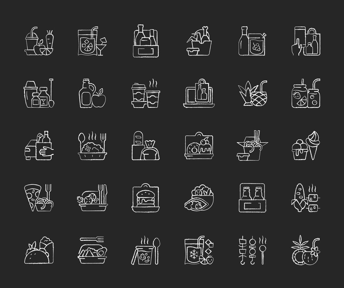 Food and drink icon bundle