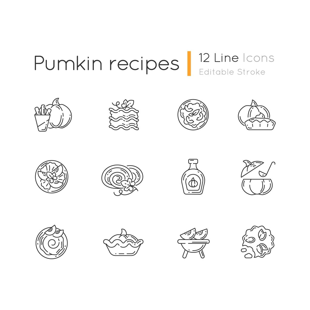 Food and drink icon bundle