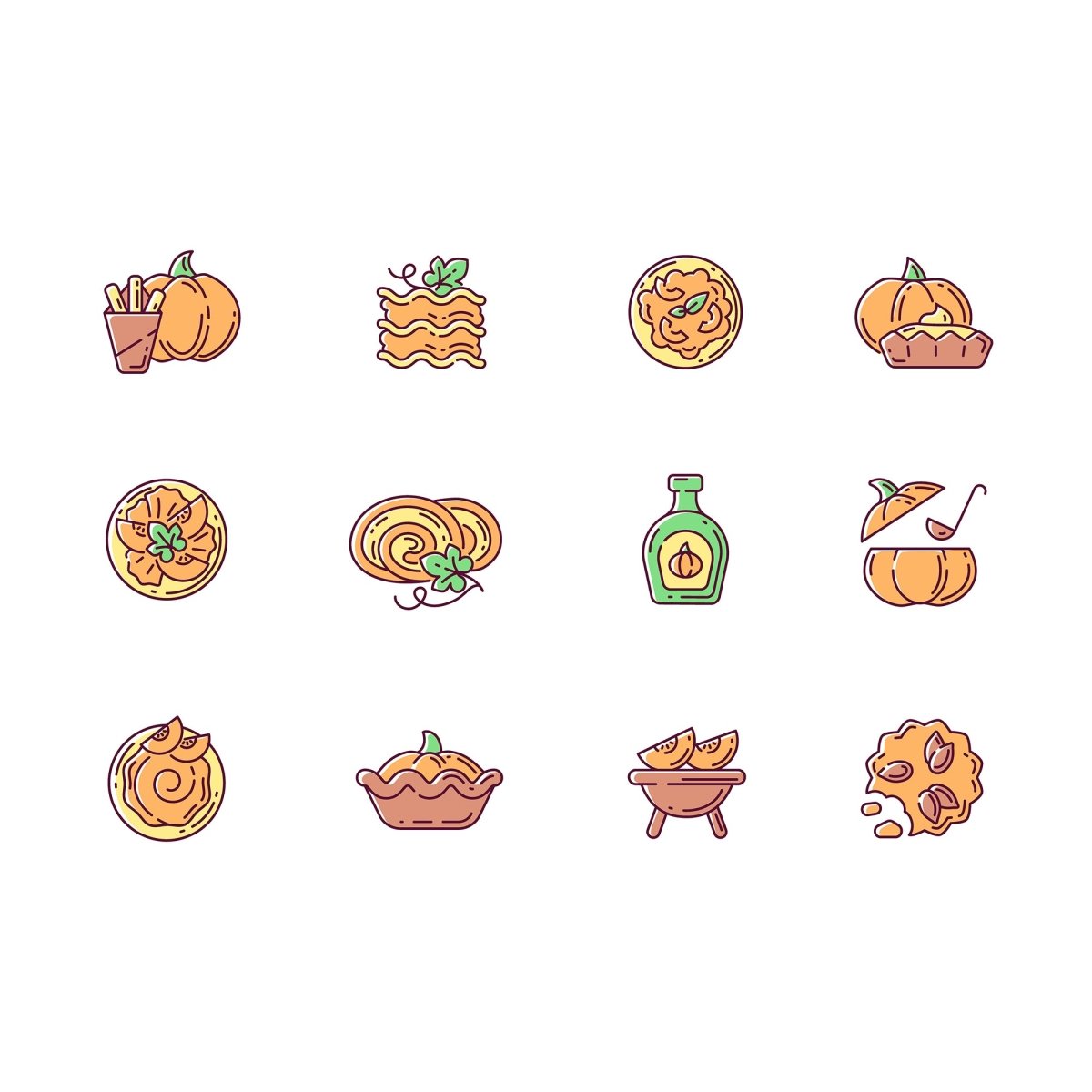 Food and drink icon bundle