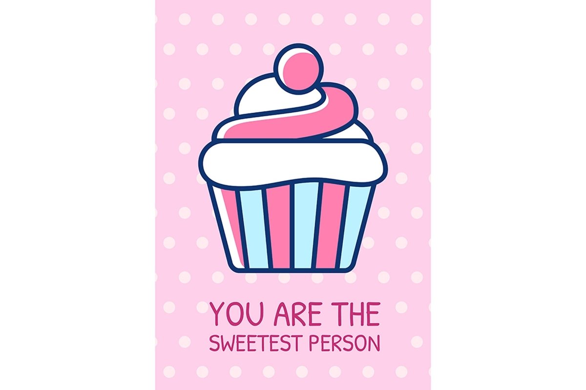 Food lovers greeting card with color icon element set