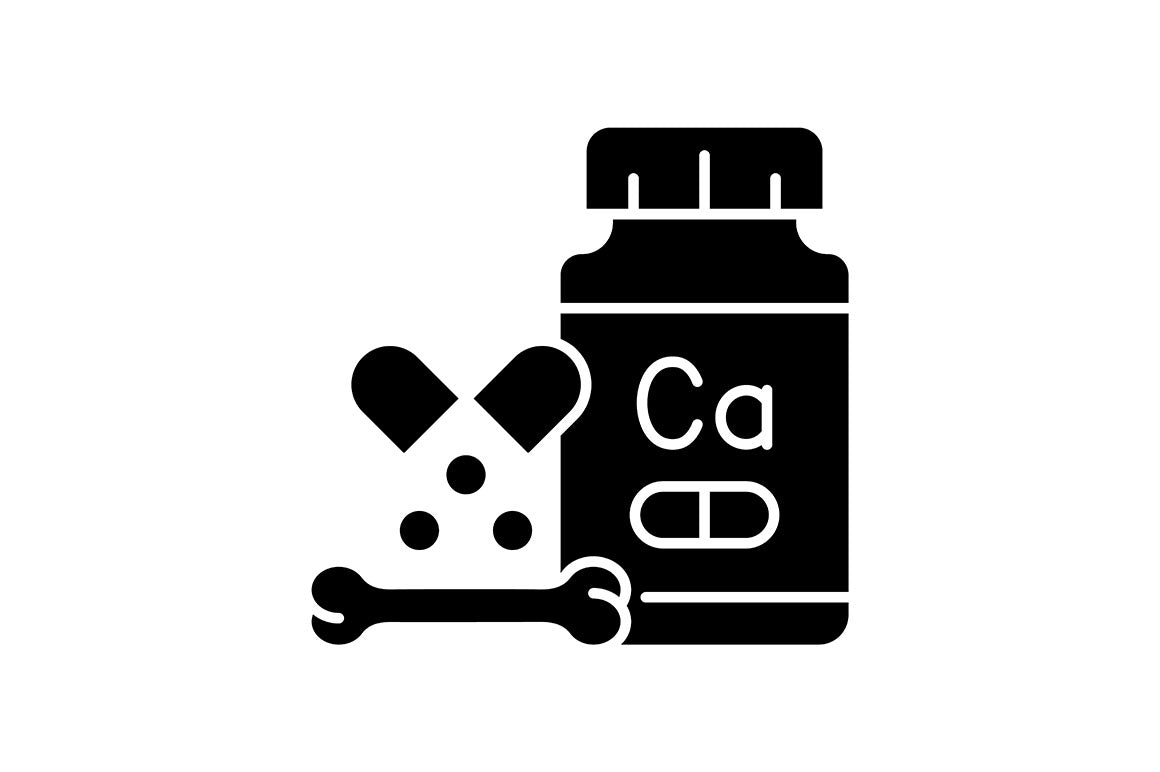 Food supplements black glyph icons set
