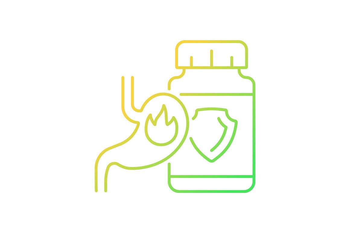Food supplements gradient icons set