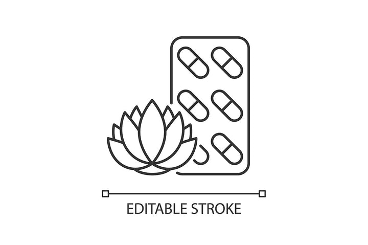 Food supplements linear icons set for dark and light mode