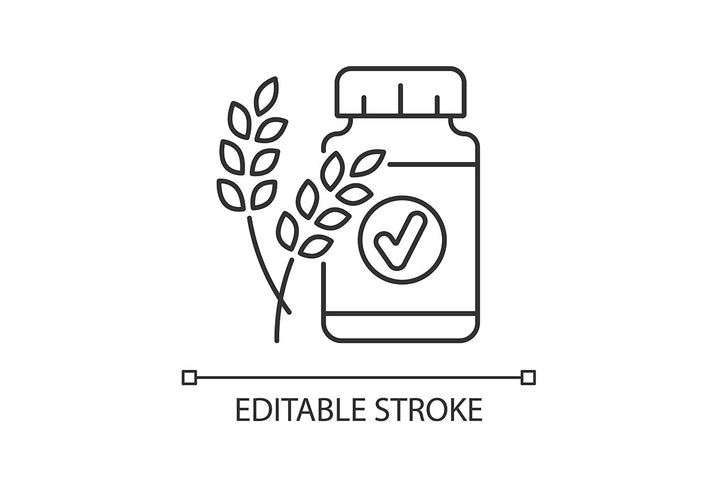 Food supplements linear icons set for dark and light mode