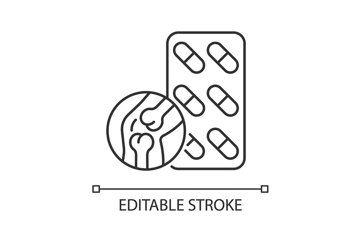 Food supplements linear icons set for dark and light mode
