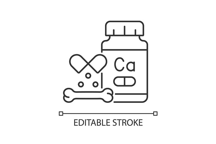 Food supplements linear icons set for dark and light mode