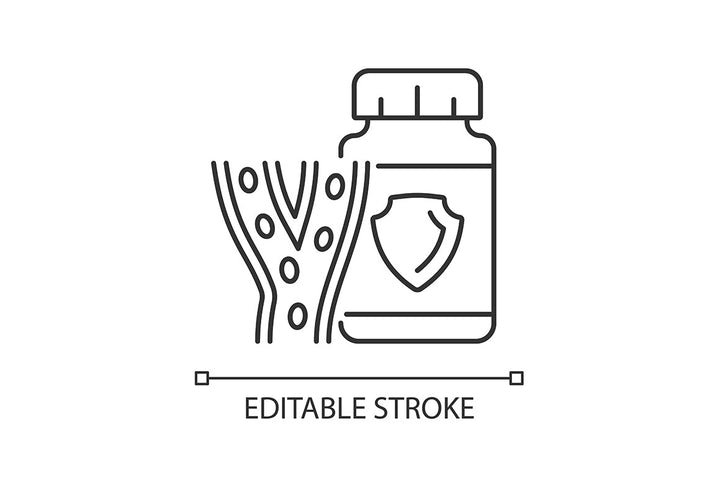 Food supplements linear icons set for dark and light mode
