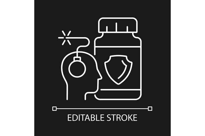 Food supplements linear icons set for dark and light mode