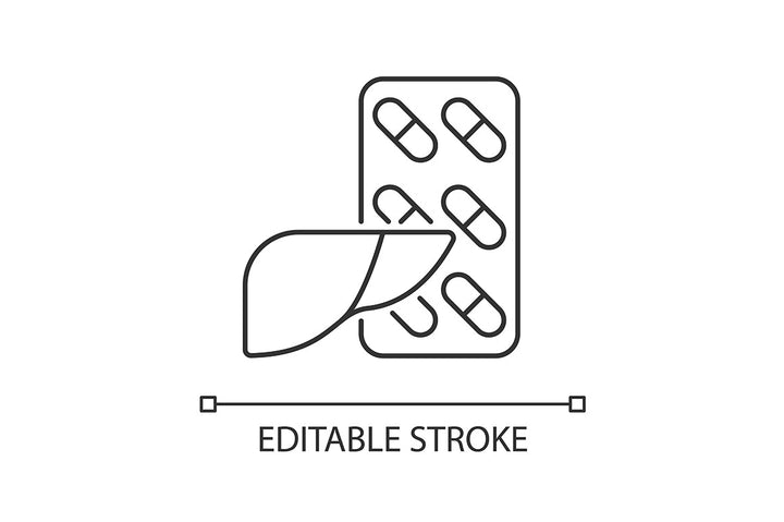 Food supplements linear icons set for dark and light mode