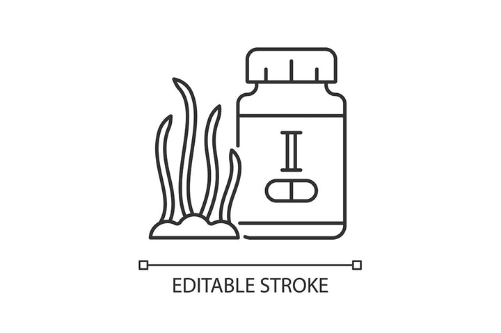 Food supplements linear icons set for dark and light mode