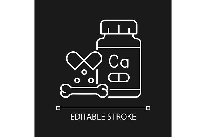 Food supplements linear icons set for dark and light mode