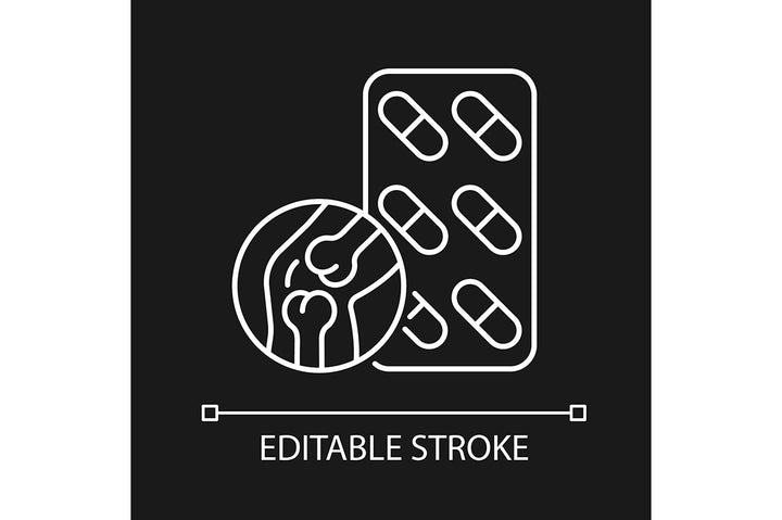 Food supplements linear icons set for dark and light mode