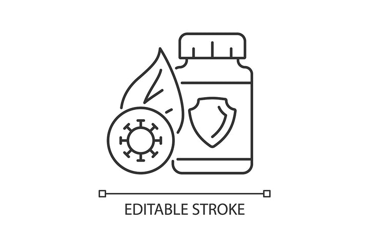 Food supplements linear icons set for dark and light mode