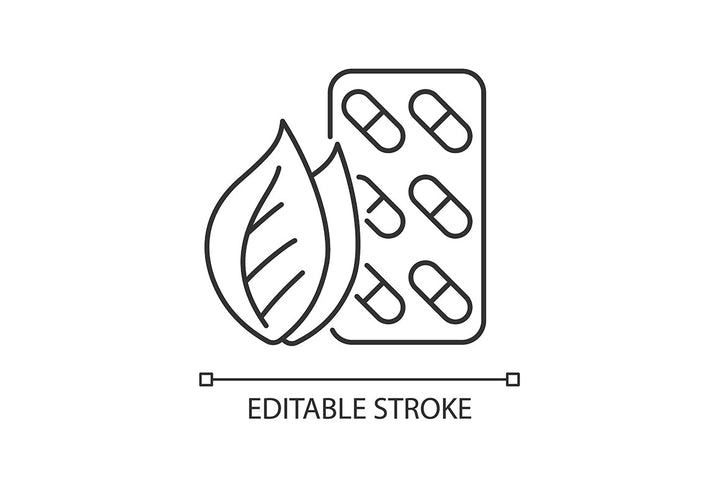 Food supplements linear icons set for dark and light mode