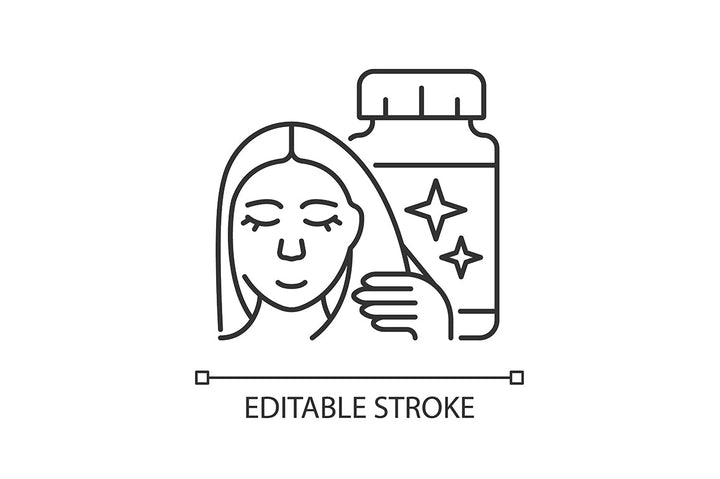 Food supplements linear icons set for dark and light mode