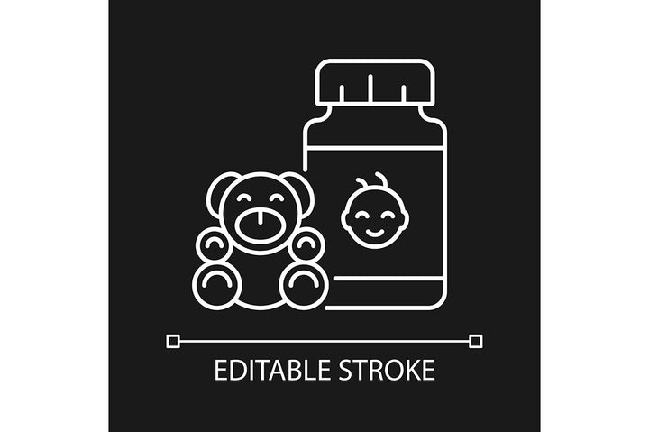 Food supplements linear icons set for dark and light mode