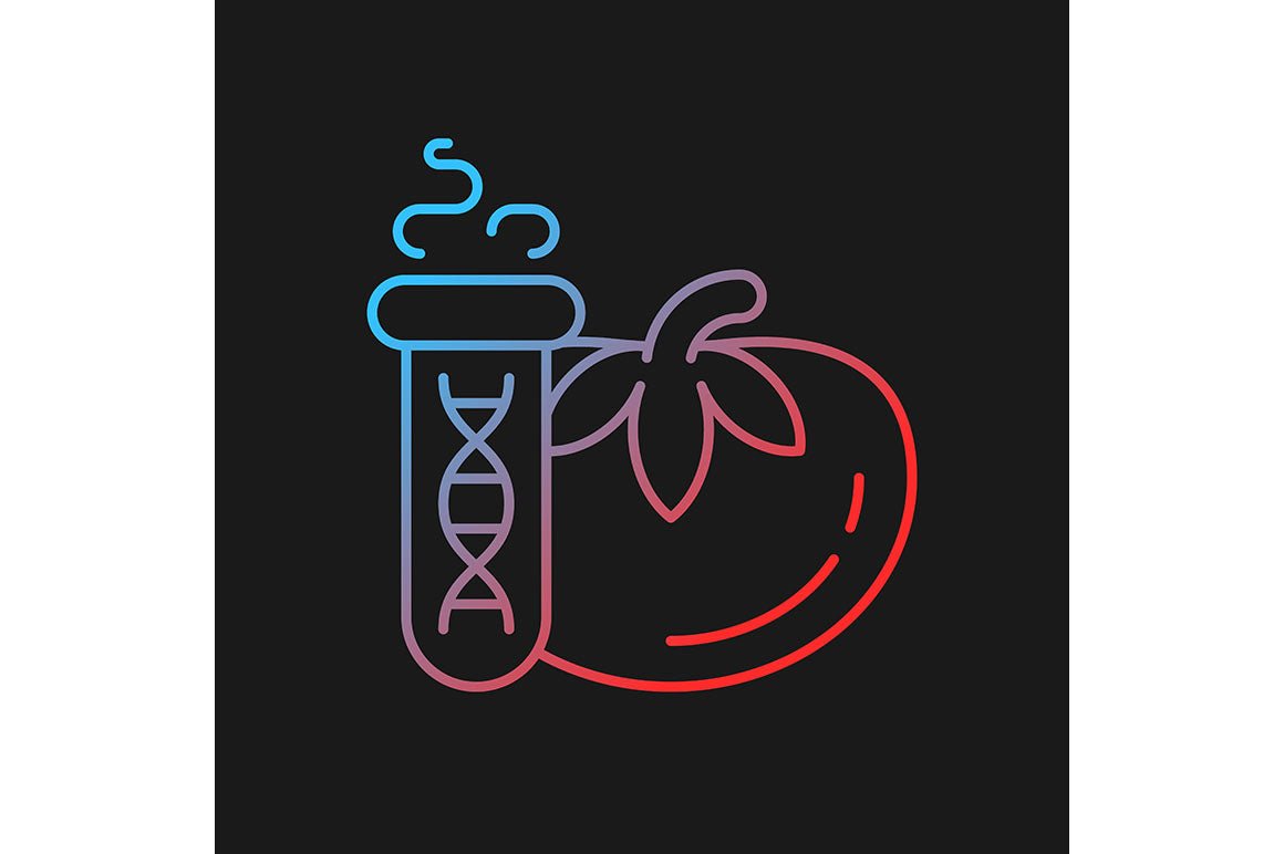 Food testing gradient icons set for dark and light mode