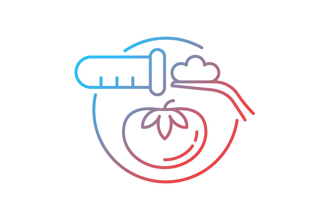 Food testing gradient icons set for dark and light mode