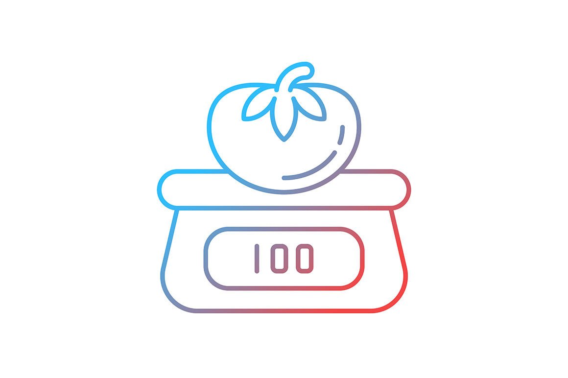 Food testing gradient icons set for dark and light mode