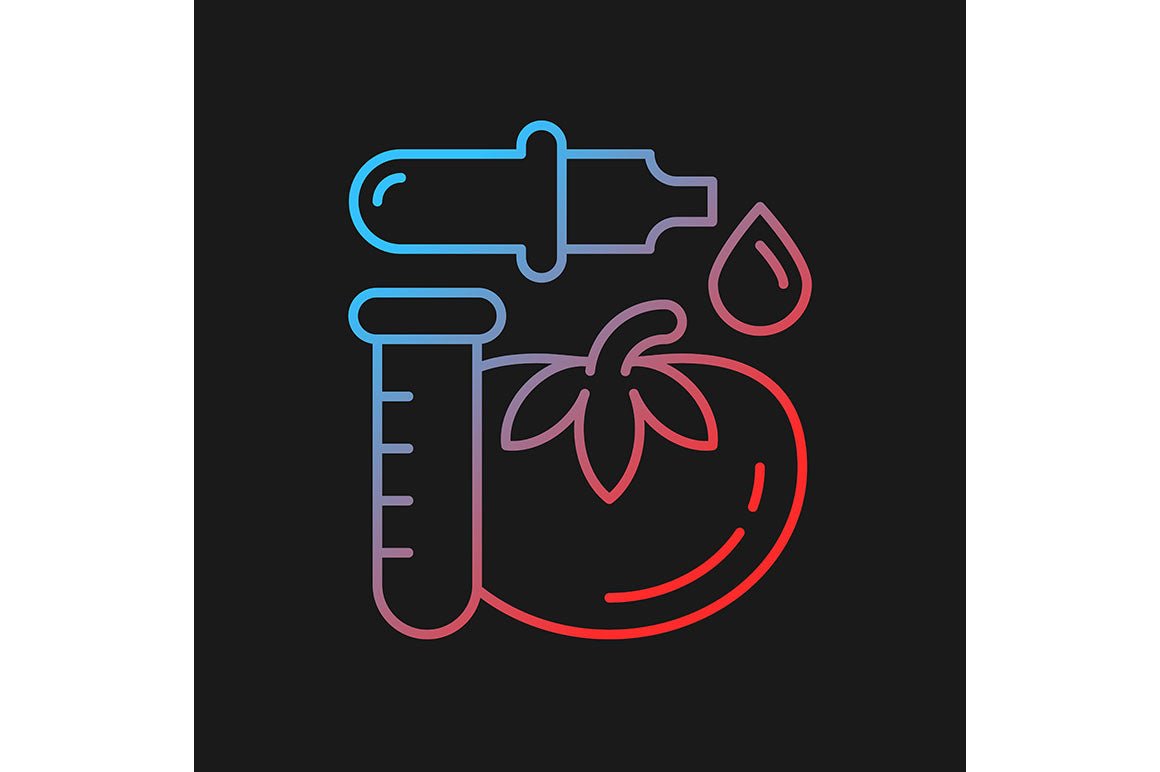 Food testing gradient icons set for dark and light mode