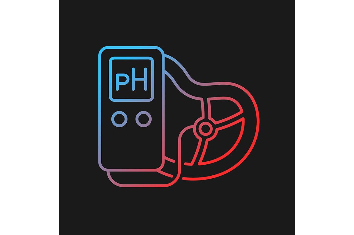 Food testing gradient icons set for dark and light mode