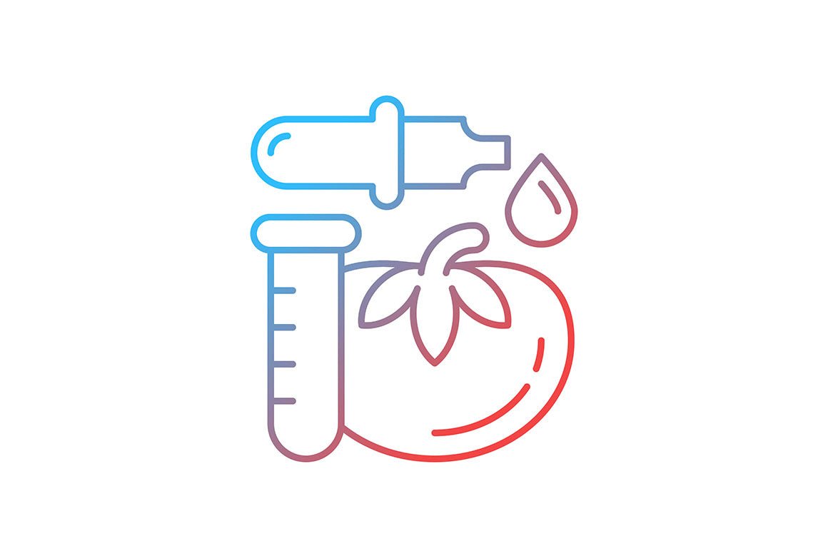 Food testing gradient icons set for dark and light mode