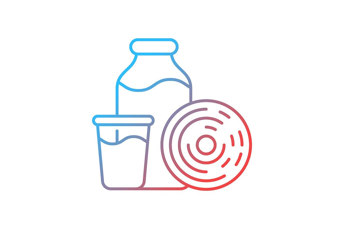 Food testing gradient icons set for dark and light mode