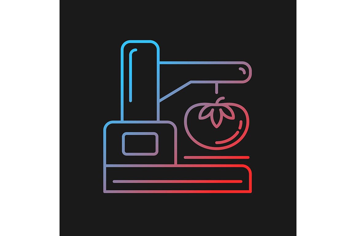 Food testing gradient icons set for dark and light mode