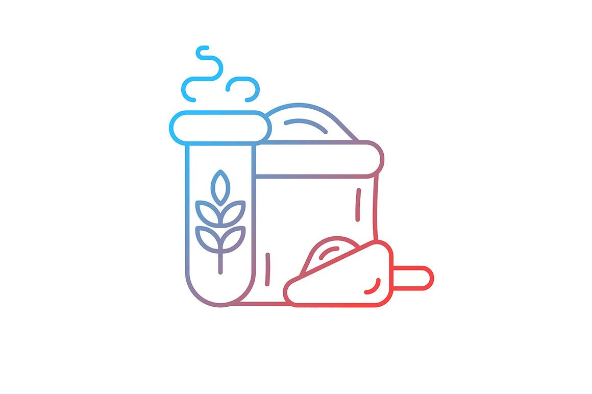 Food testing gradient icons set for dark and light mode