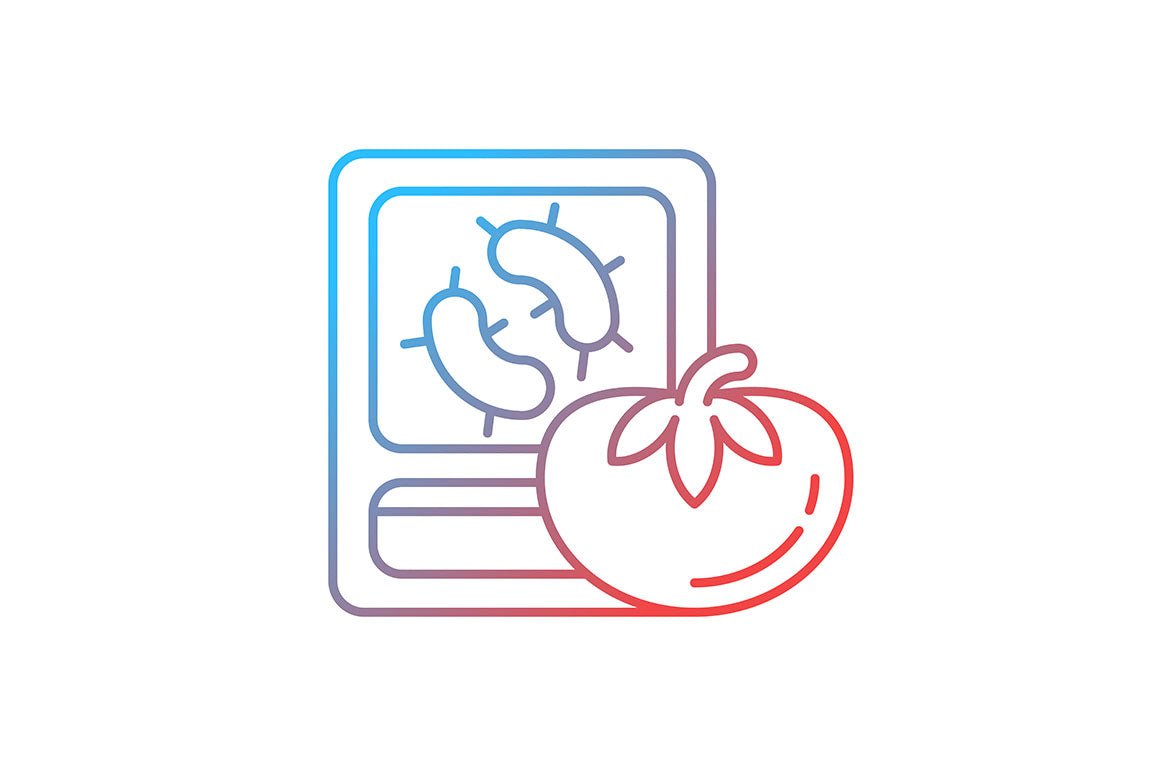 Food testing gradient icons set for dark and light mode