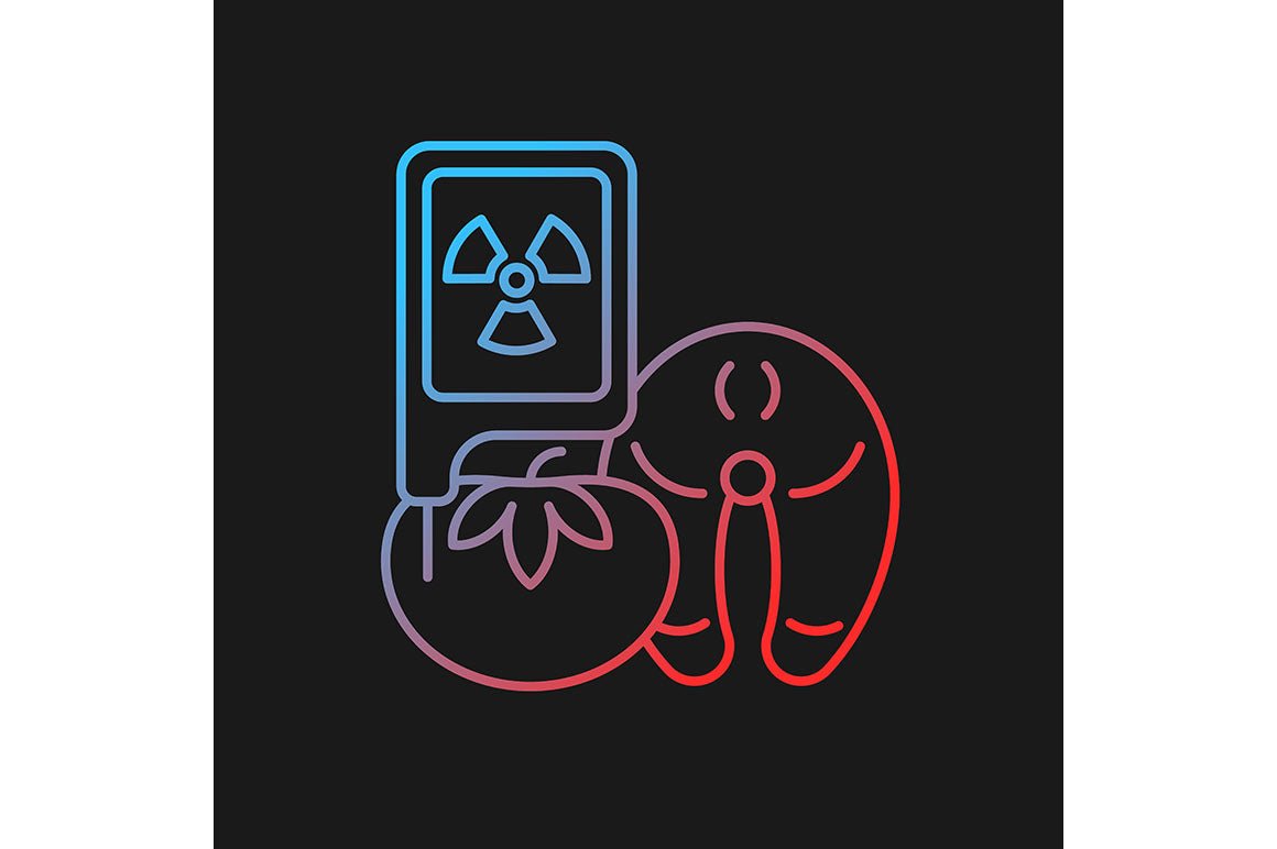 Food testing gradient icons set for dark and light mode
