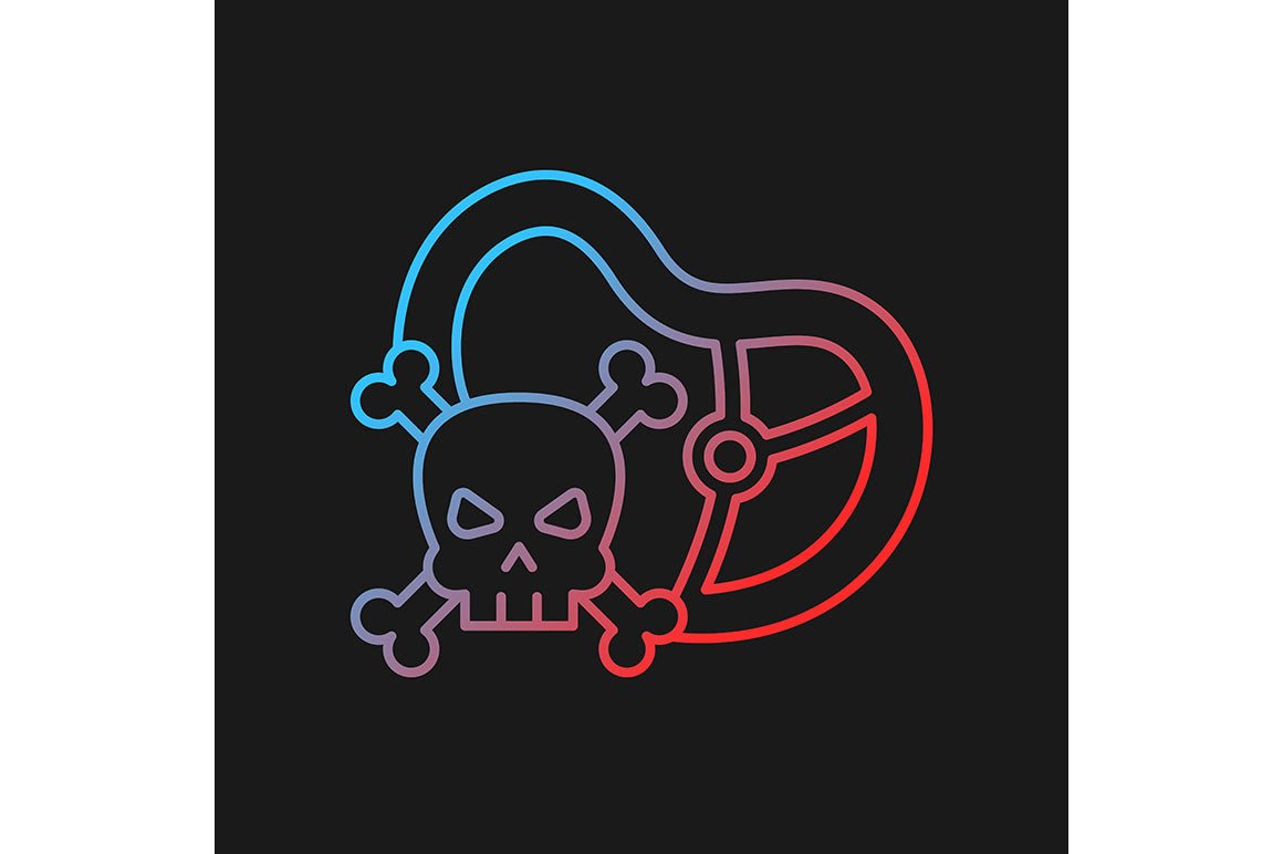 Food testing gradient icons set for dark and light mode