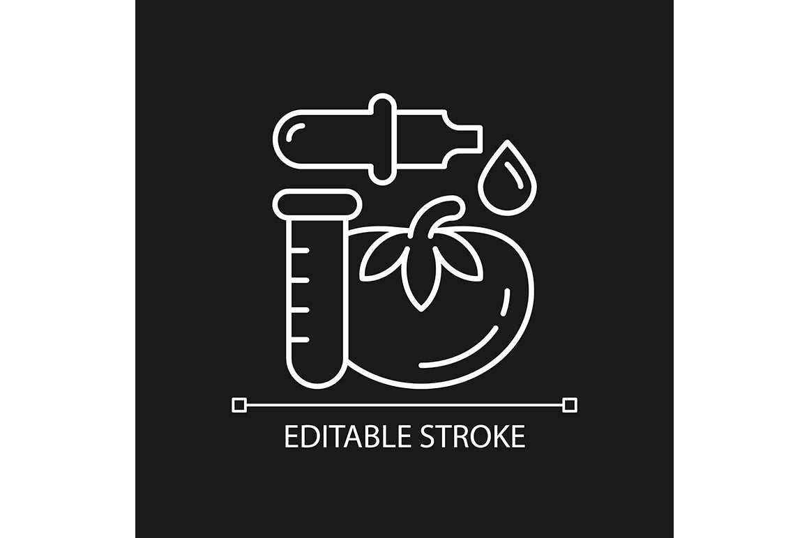 Food testing linear icons set for dark and light mode