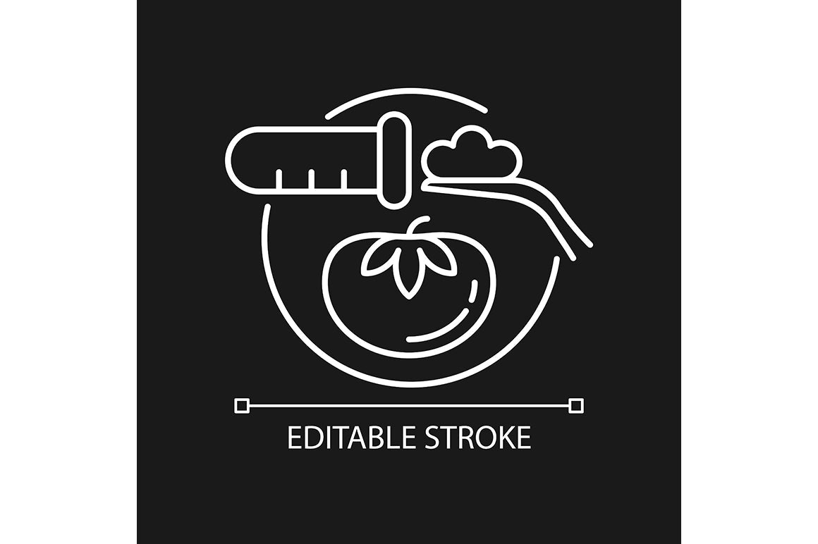 Food testing linear icons set for dark and light mode