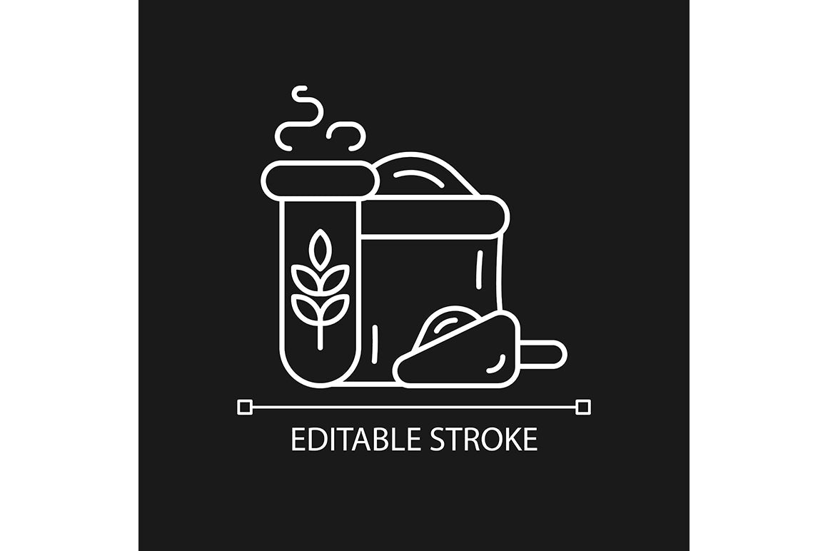 Food testing linear icons set for dark and light mode