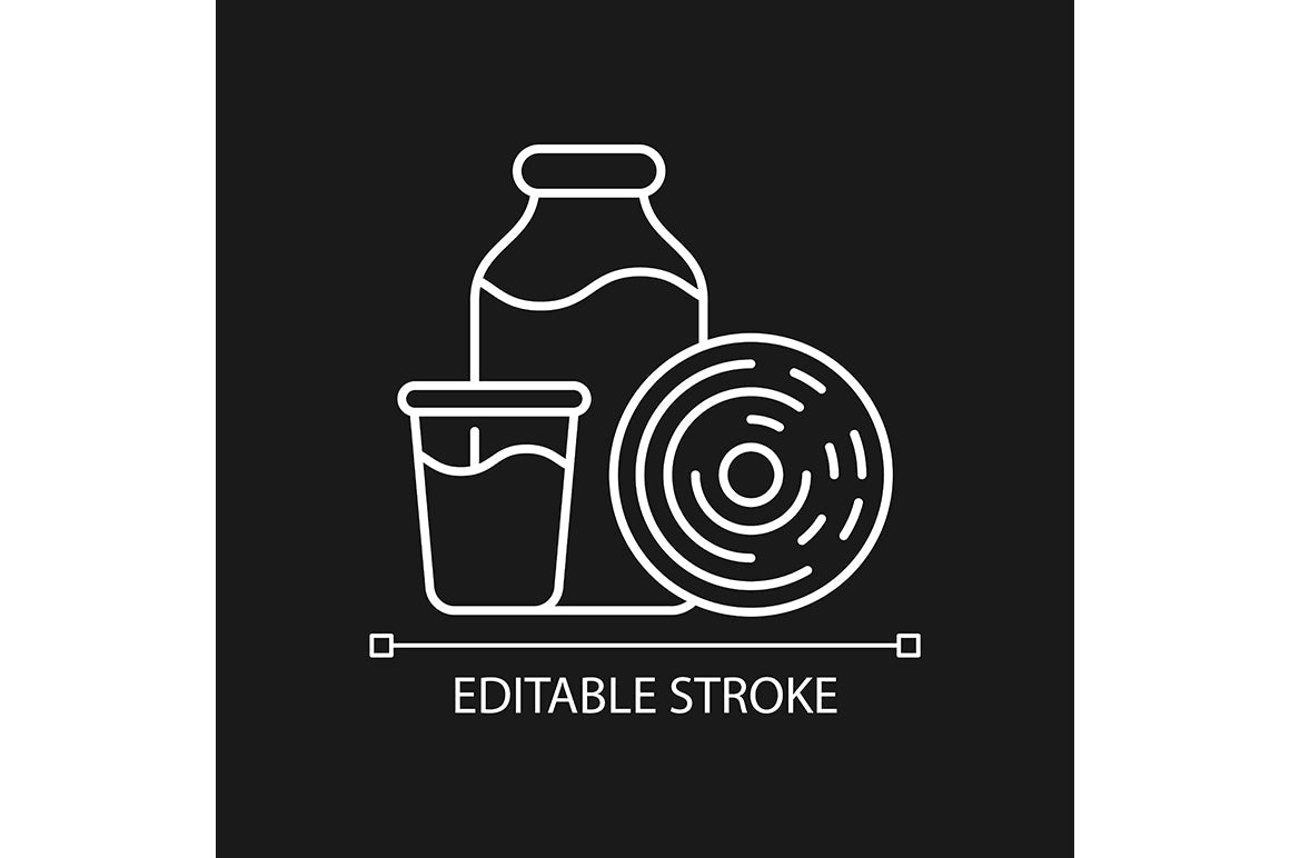 Food testing linear icons set for dark and light mode