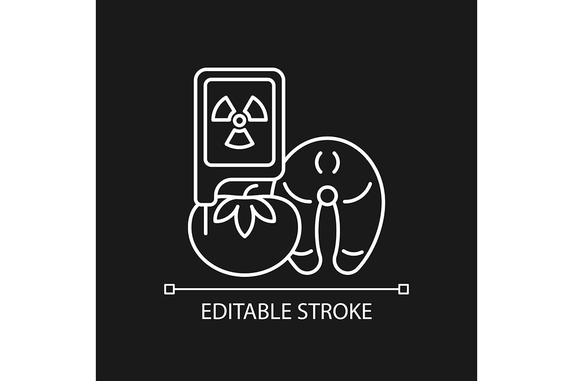 Food testing linear icons set for dark and light mode