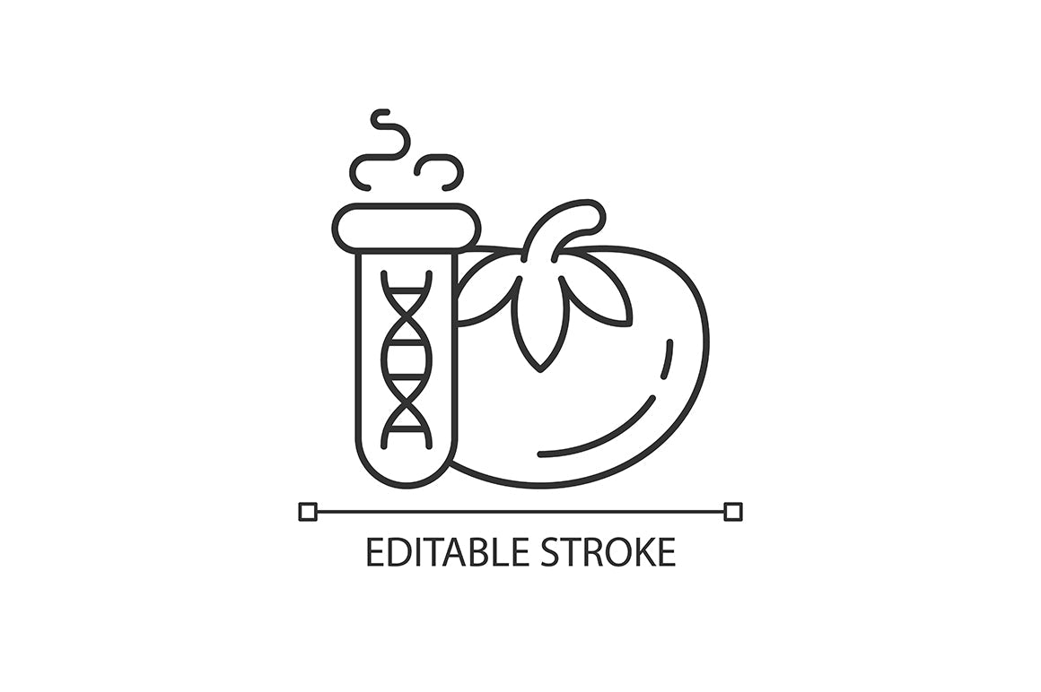 Food testing linear icons set for dark and light mode